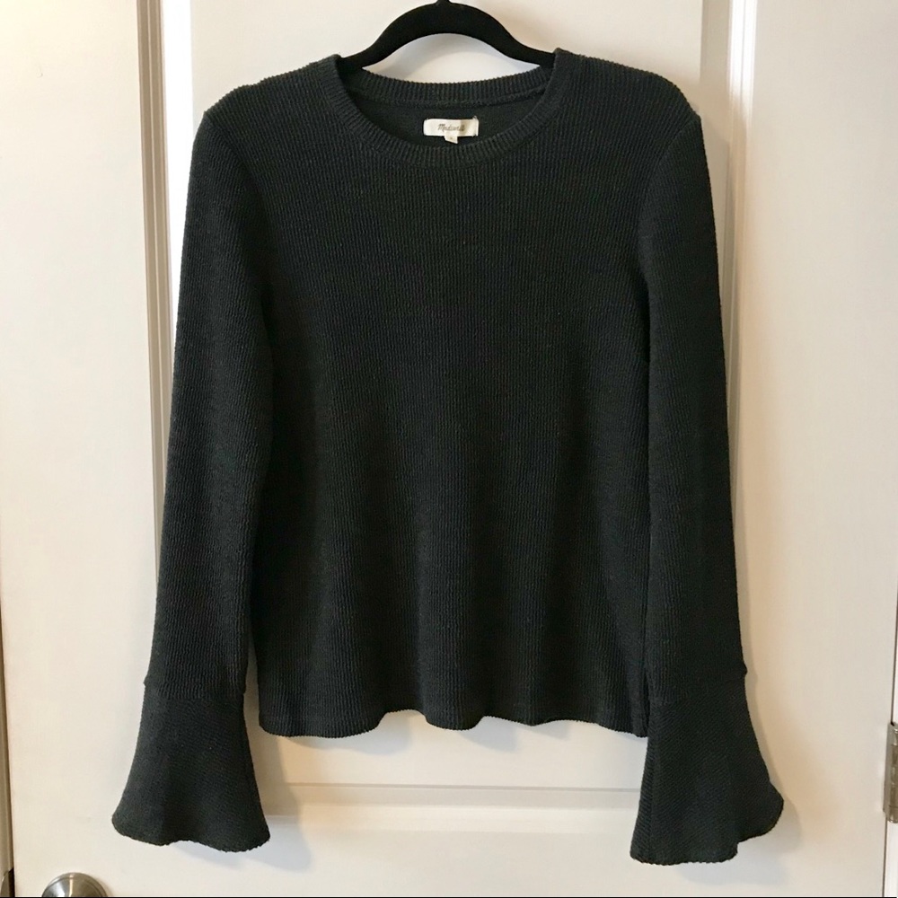 Madewell Bell Sleeve Sweater - Charcoal Gray